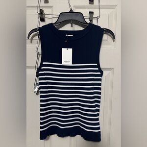 New Women’s Common Threads Navy Blue/White Stripped Tank Top